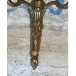 Set of Four Louis XVI Style Bronze Wall Sconces | French Work, circa 1940