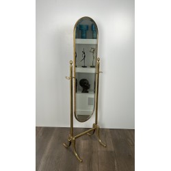 Miroir Psyché Amovible de Style Néoclassique en Laiton, Travail Français, Vers 1940