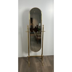 Miroir Psyché Amovible de Style Néoclassique en Laiton, Travail Français, Vers 1940