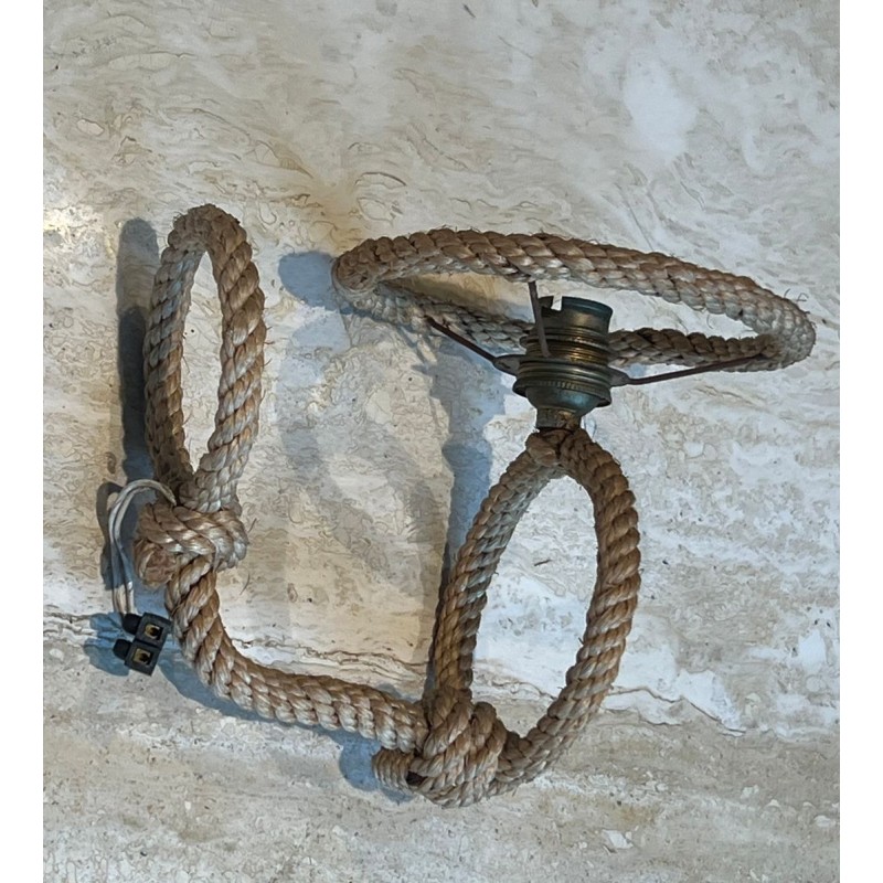 Pair of Rope Wall Sconces by Audoux & Minet | French Work, circa 1950