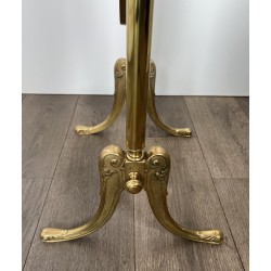 Neoclassical Style Brass Removable Psyché Mirror, French Work, Circa 1940