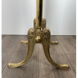 Neoclassical Style Brass Removable Psyché Mirror, French Work, Circa 1940