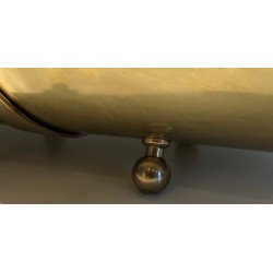 Neoclassical Style Brass Log Holder on Ball Feet, French Work, Circa 1970