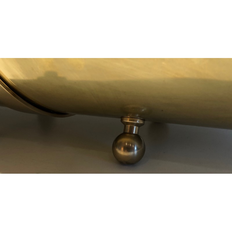 Neoclassical Style Brass Log Holder on Ball Feet, French Work, Circa 1970