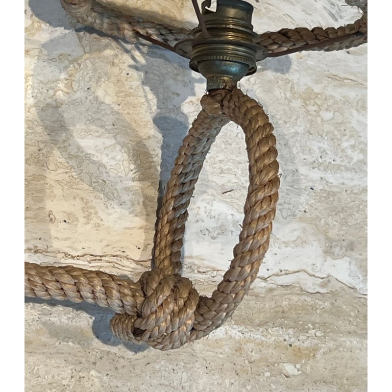 Pair of Rope Wall Sconces by Audoux & Minet | French Work, circa 1950