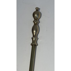 Nécessaire de Feu en Laiton de Style Néoclassique, Travail Français, Vers 1970