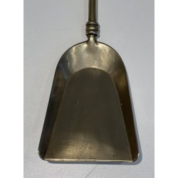 Neoclassical Style Brass Fireplace Tools, French Work, Circa 1970