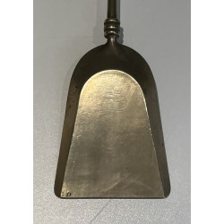 Neoclassical Style Brass Fireplace Tools, French Work, Circa 1970