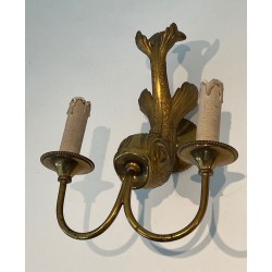 Paire d'Appliques Bronze au Dauphin Maison Jansen | Travail Français, vers 1940