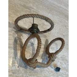 Pair of Rope Wall Sconces by Audoux & Minet | French Work, circa 1950