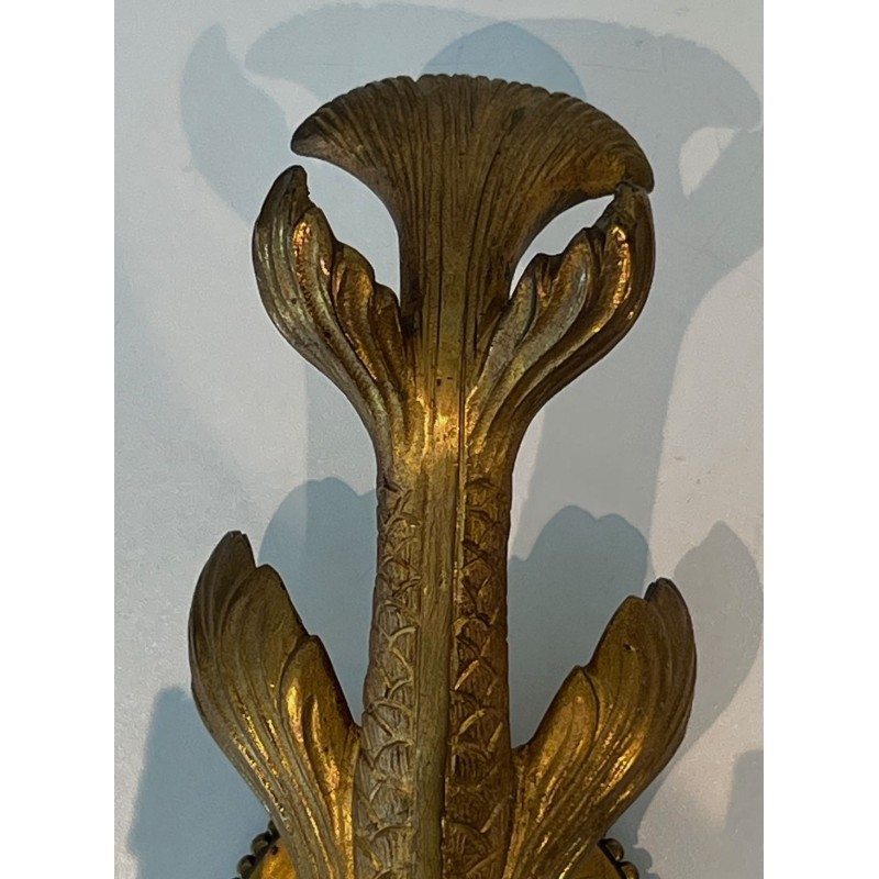 Paire d'Appliques Bronze au Dauphin Maison Jansen | Travail Français, vers 1940