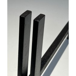 Pair of Modernist Cast Iron and Wrought Iron Andirons, French Work, Circa 1940