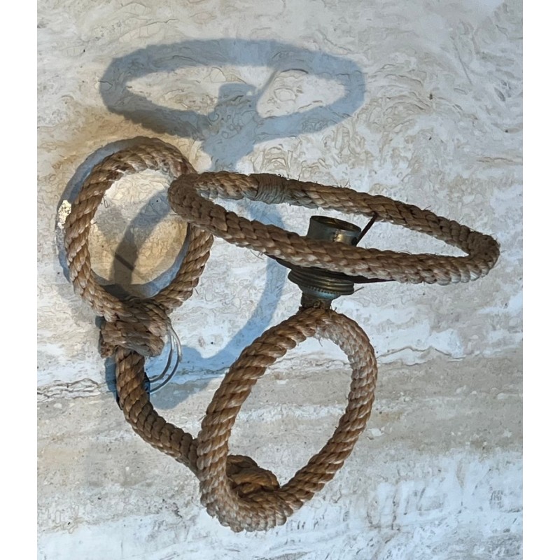 Pair of Rope Wall Sconces by Audoux & Minet | French Work, circa 1950