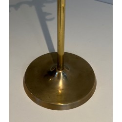 Neoclassical Style Brass Fireplace Tools Set, French Work, Circa 1970