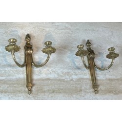Pair of Louis XVI Style Bronze Wall Lights | French Work, circa 1900