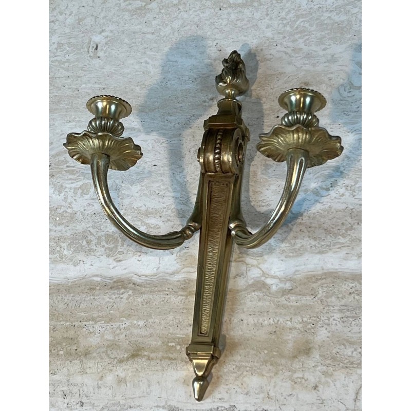 Pair of Louis XVI Style Bronze Wall Lights | French Work, circa 1900