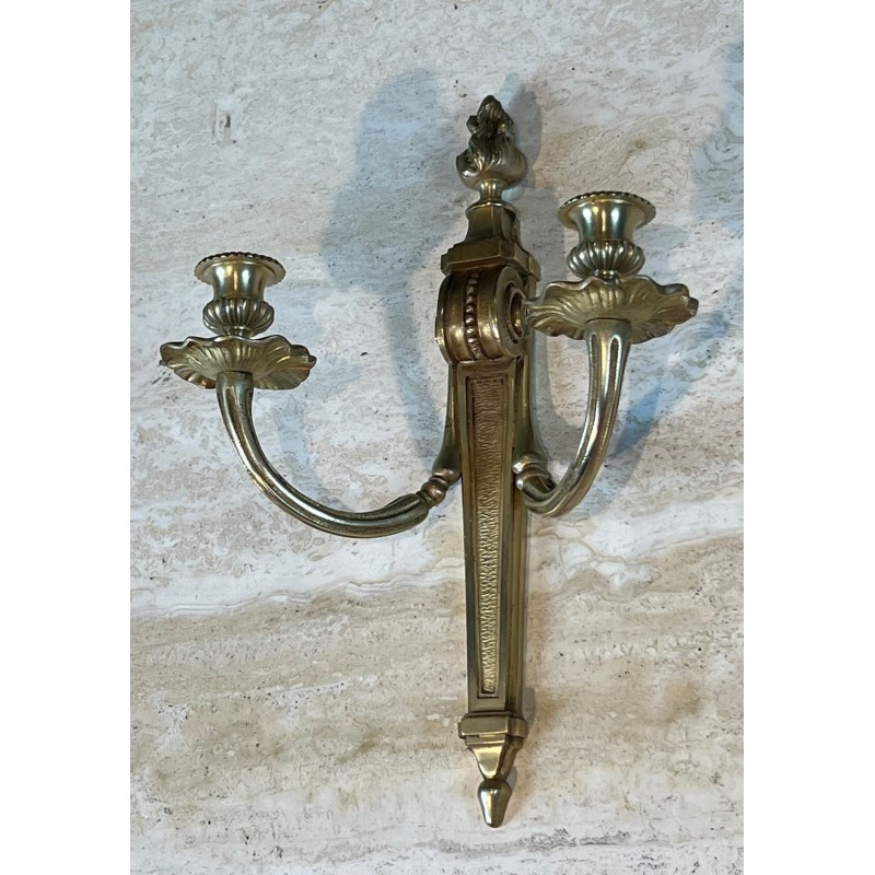 Pair of Louis XVI Style Bronze Wall Lights | French Work, circa 1900