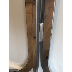 Console Demi-Lune Chromée à Plateau de Verre, dans le Goût de la Maison Charles, Travail Français, Vers 1970