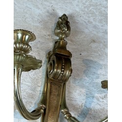 Pair of Louis XVI Style Bronze Wall Lights | French Work, circa 1900