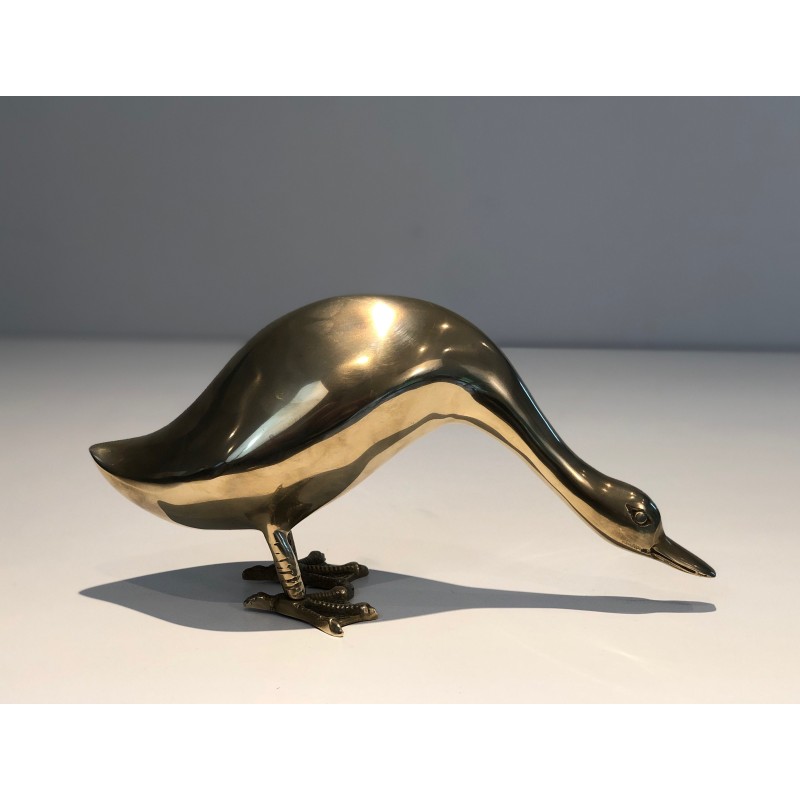 Decorative Brass Goose, French Work, Circa 1970