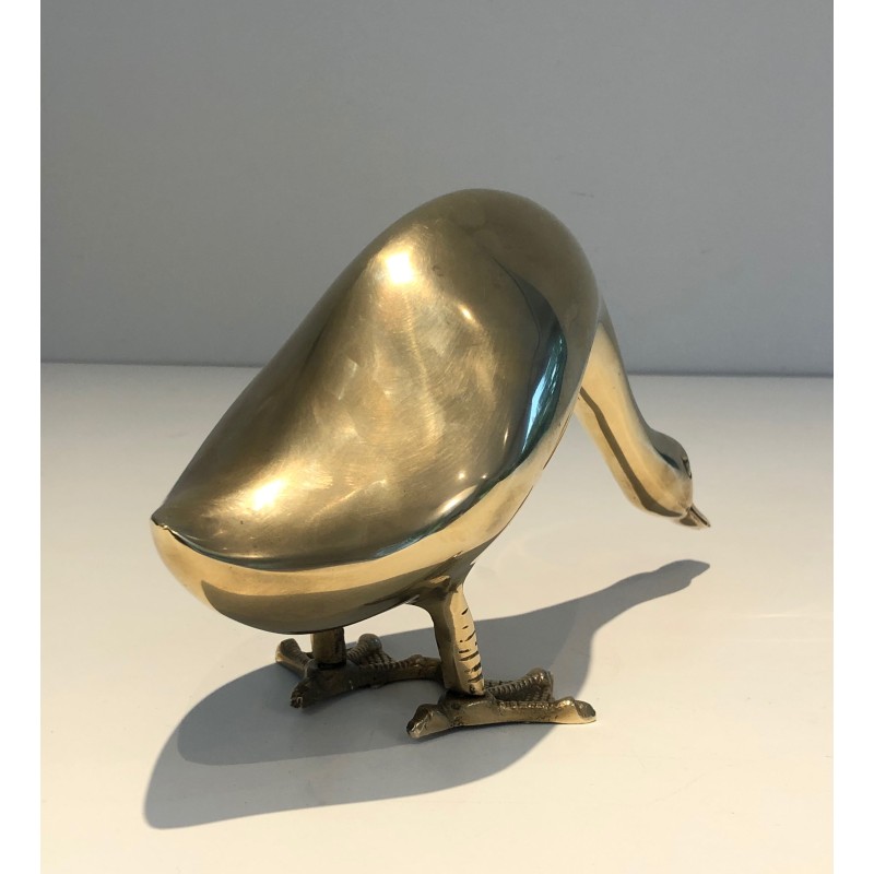 Decorative Brass Goose, French Work, Circa 1970