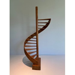 Pine Master Staircase, French Work, Circa 1950