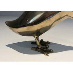 Decorative Brass Goose, French Work, Circa 1970