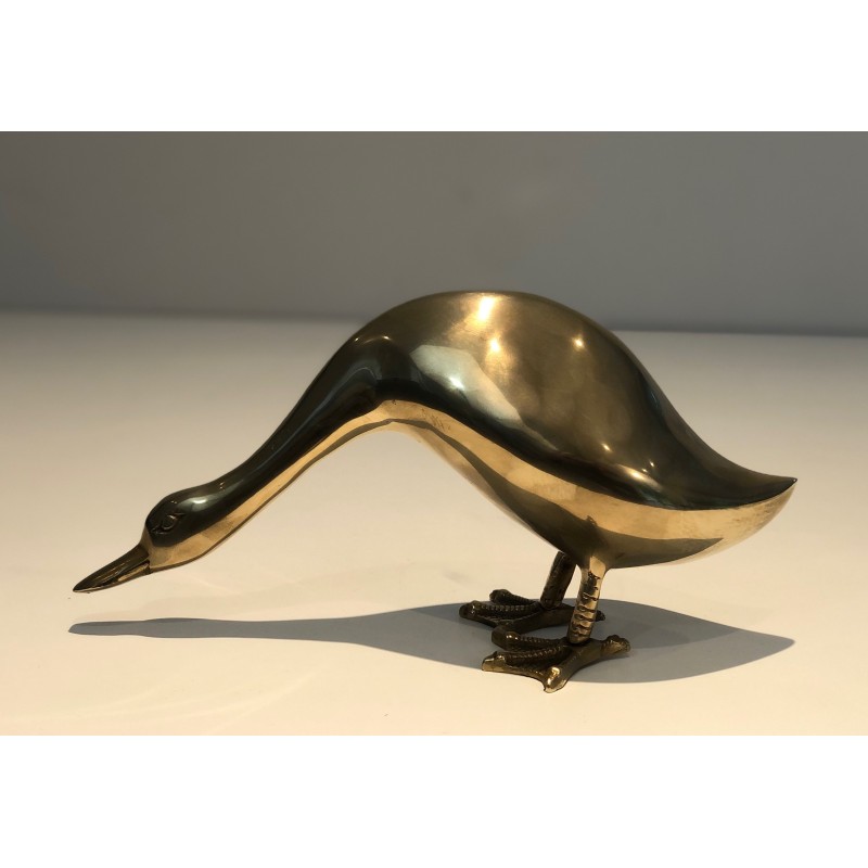 Decorative Brass Goose, French Work, Circa 1970
