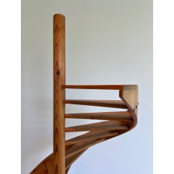 Pine Master Staircase, French Work, Circa 1950