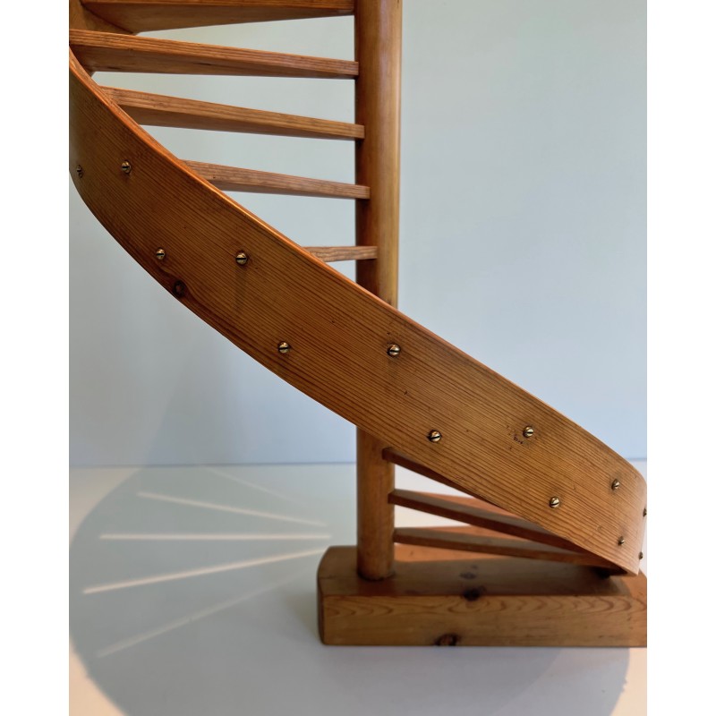 Pine Master Staircase, French Work, Circa 1950