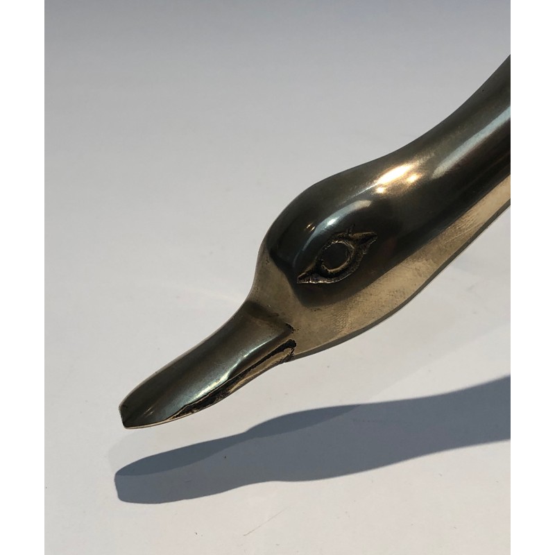 Decorative Brass Goose, French Work, Circa 1970