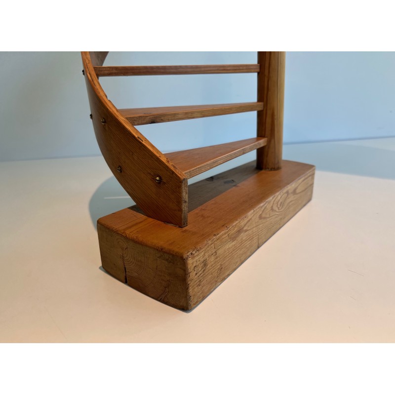 Pine Master Staircase, French Work, Circa 1950