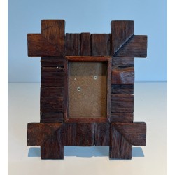 Cadre Photo Brutaliste en Bois