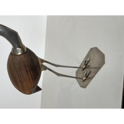 Oiseau Décoratif en Bois Exotique et Nickel