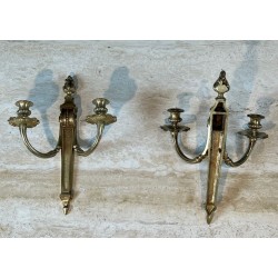 Paire d'Appliques en Bronze Style Louis XVI | Travail Français, vers 1900