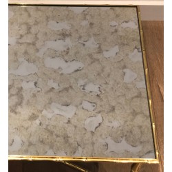 Faux-Bamboo Brass Coffee Table by Maison Baguès, French Work, Circa 1940