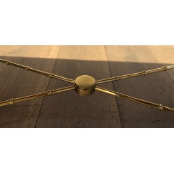 Faux-Bamboo Brass Coffee Table by Maison Baguès, French Work, Circa 1940