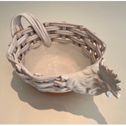 Ceramic Fruit Bowl in the Form of a Hen, French Work, Circa 1970