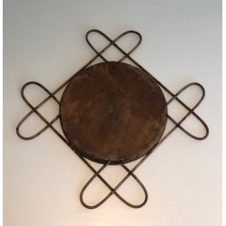 Rattan Mirror, French Work, Circa 1950