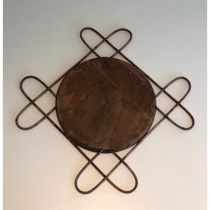 Rattan Mirror, French Work, Circa 1950