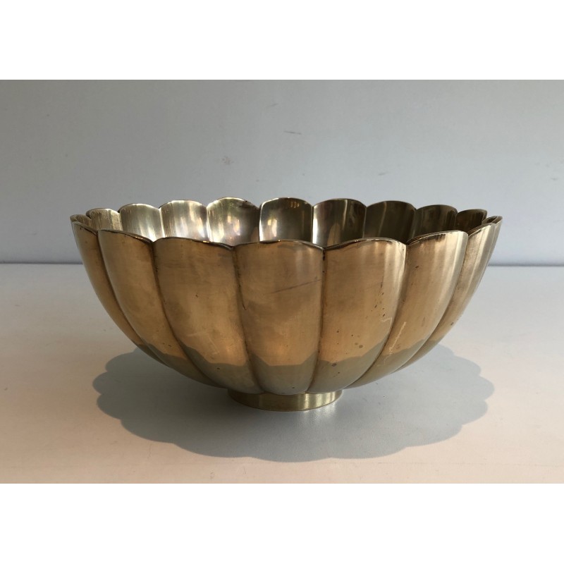 Brass Vide-Poche Decorative Bowl, French Work, circa 1970