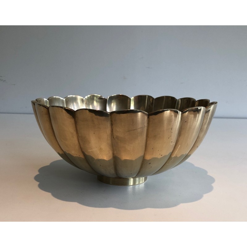 Brass Vide-Poche Decorative Bowl, French Work, circa 1970