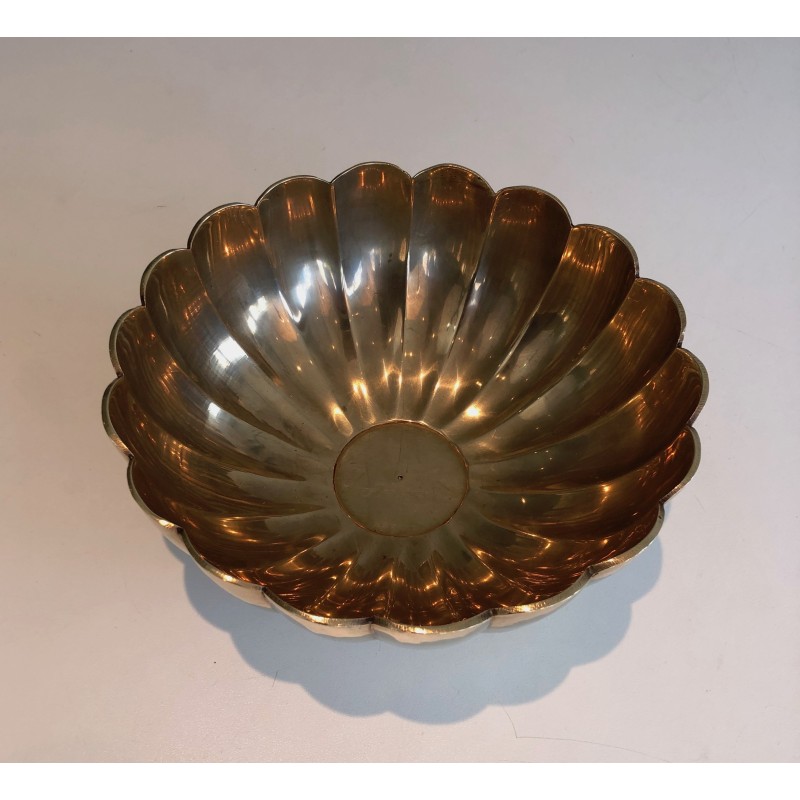 Brass Vide-Poche Decorative Bowl, French Work, circa 1970