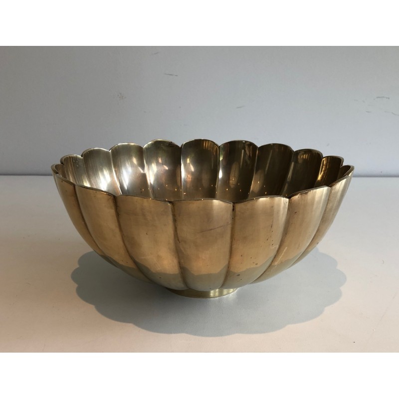 Brass Vide-Poche Decorative Bowl, French Work, circa 1970