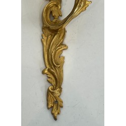 Paire d'Appliques en Bronze Doré Style Louis XV | Travail Français, vers 1940