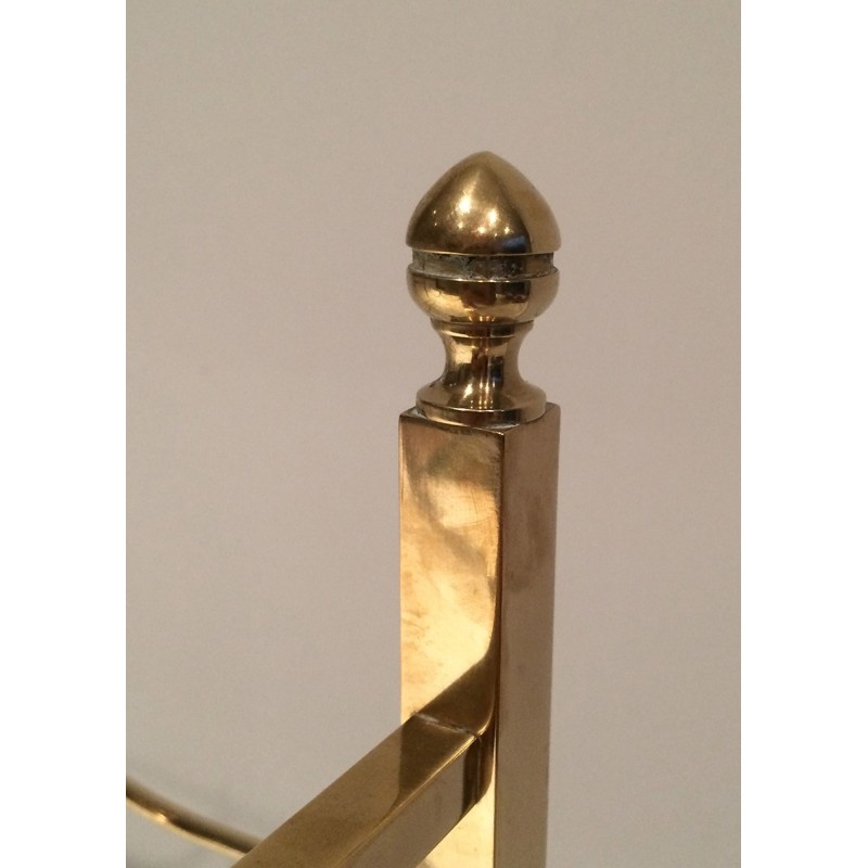 Brass Six-Bottle Wine Holder with Claw Feet by Maison Jansen, circa 1940