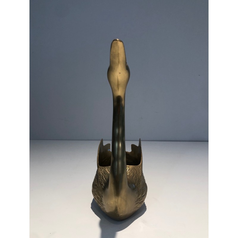 Brass Swan Vide-Poche, French Work, circa 1970