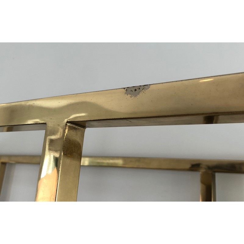 Chrome and Gilt Chrome Shelving Unit, French Work in the Style of Willy Rizzo, circa 1970