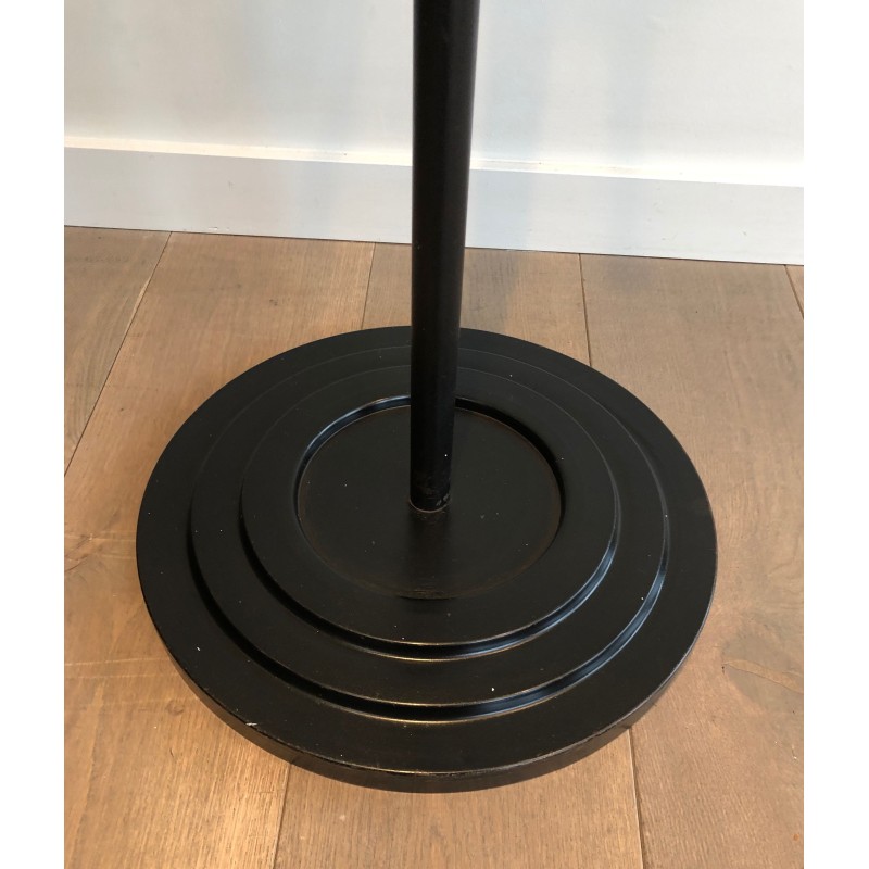 Porte-Manteau en Métal Laqué Noir et Laiton de Jacques Adnet