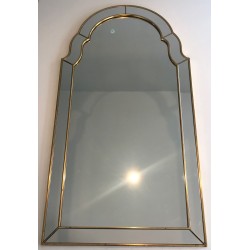 Gilt Wood Glazing Beads Mirror, circa 1970